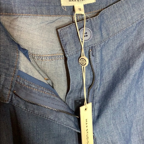 Max Studio NWT chambray cargo pant - Picture 7 of 8